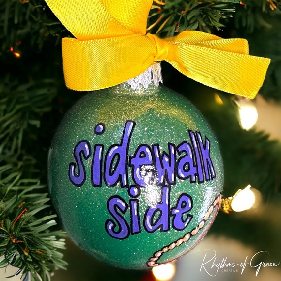 2024 Christmas Ornament: Sidewalk Side/Neutral Ground (New Orleans Mardi Gras) - Picture 12 of 12